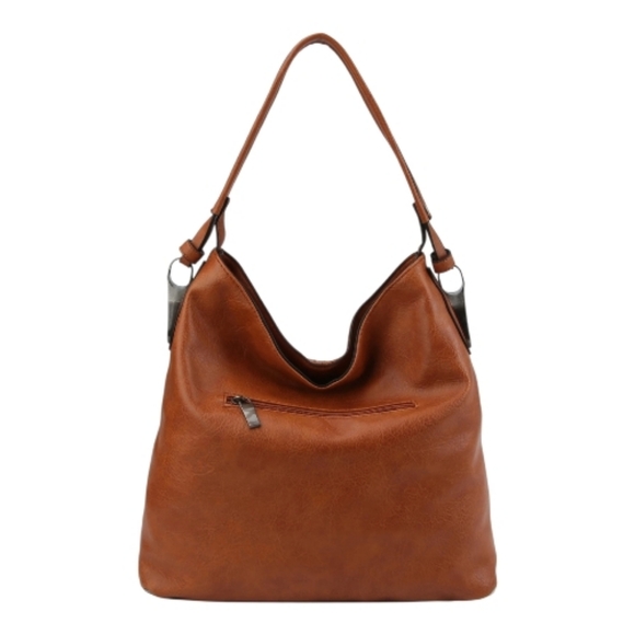 Chic Cream Hobo Bag with Tan Strap - Picture 7 of 8